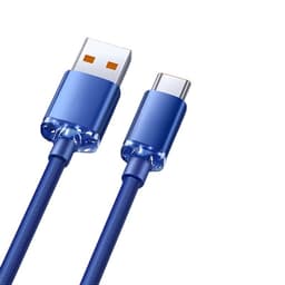 Dobbel Pakke 120W Hurtiglading USB Type-C Kabel med Auto Av, 6A, 480Mbps Blå 1 m