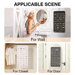 Smykkeoppbevaringspose med 48 rom Grå