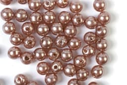 Plastpärlor 5mm 500g, Brun