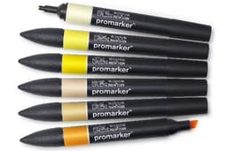 Winsor Promarker 6 stk, gule toner