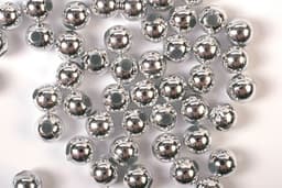 Plastperler 3 mm 500 g, sølv