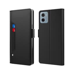 SKALO Motorola Moto G06 4G Kortholder Spejl Flip Cover - Sort