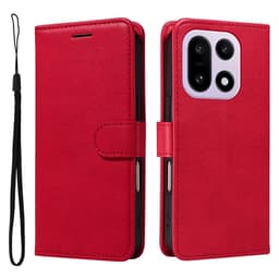 SKALO OnePlus 15 PU-nahka Lompakkokotelo - Punainen