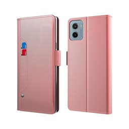 SKALO Motorola Moto G06 4G Kortholder Spejl Flip Cover - Rosa guld