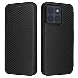 SKALO Motorola Edge 70 Carbon Fiber Flip Cover - Sort