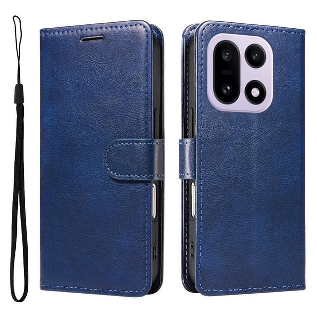 SKALO OnePlus 15 PU-læder Flip Cover - Blå