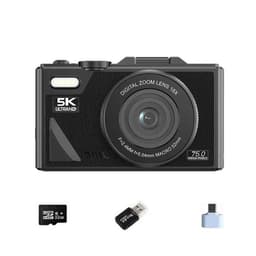 5K Ultra HD Digitalkamera - Svart, 75MP, 18X Zoom, WiFi, med 32GB Kort, Type-C Adapter & Leser
