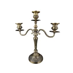 Elegant Europeisk Stil Kandelaber - Vintage Tre-Arms Lysestake for Hjemmeinnredning Bronse