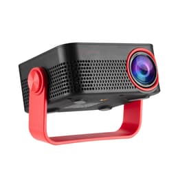 Bærbar hjemmeprojektor med 3D & WiFi, 1080P support, HDMI/USB/TF-tilslutning Sort+rød