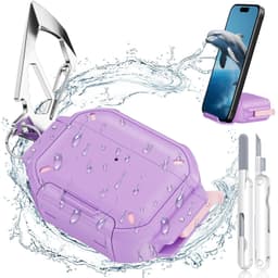 TPU Beskyttelsesetui med Rensepenn Kompatibelt med Apple AirPods Pro 3 - Støtsikker og Vanntett Lilla