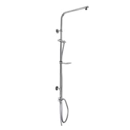 ECD Germany duschsystem krom V2A rostfritt stål väggmontering höjdjusterbar