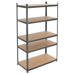 Verkstadshylla 200x120x60 cm antracit metall