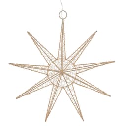 ECD Germany LED dekorativ stjerne 30 cm 30 varmhvide lys guld timer indendørs