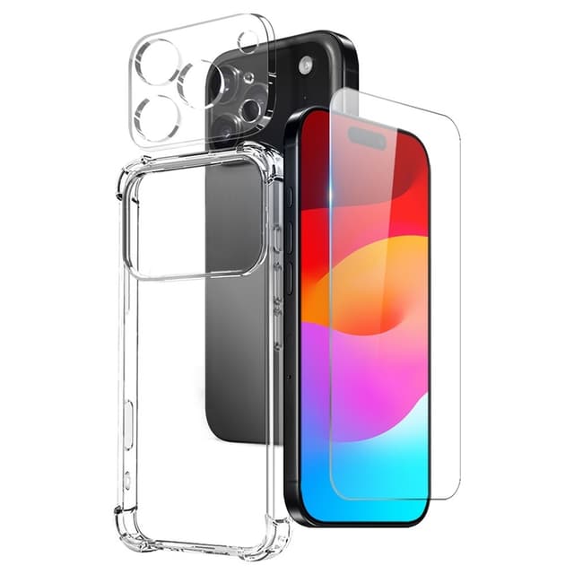 NORTHJO til iPhone 17 Pro TPU-cover + Hærdet Glasfilm + Kameralinsebeskytter