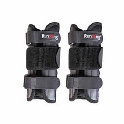 2-pakning Svart håndleddsstøtte med metallplate - One Size Fits All