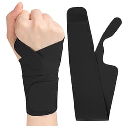 Tommel Kompresjon Håndleddsstøtte - Justerbar Tommelstabiliseringsskinne for Smertelindring Sort