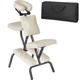 tectake Massagestol i konstläder 80 x 50 x 105 cm Beige