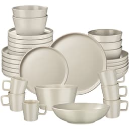 tectake Servis Una i stengods 6 kuvert 26 x 26 x 2.3 cm Taupe