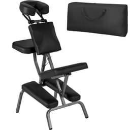 tectake Massagestol i konstläder 80 x 50 x 105 cm Svart