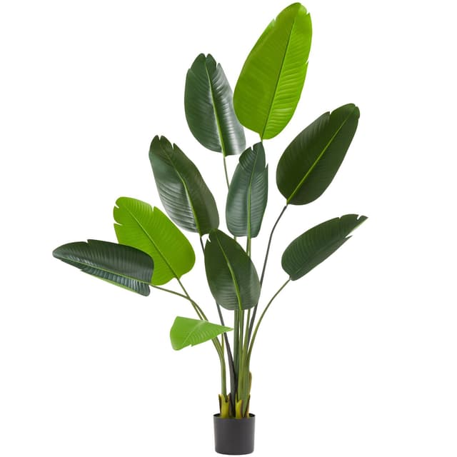 tectake Konstgjord papegojblomma (strelitzia), naturtrogen 25 x 25 x 160 cm Grön