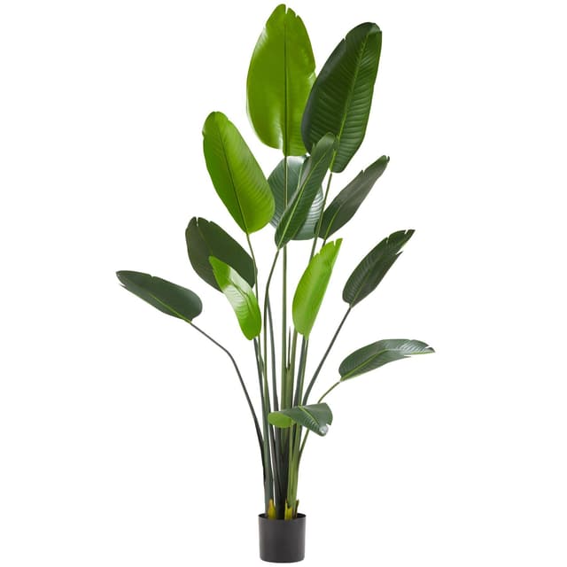 tectake Konstgjord papegojblomma (strelitzia), naturtrogen 25 x 25 x 180 cm Grön