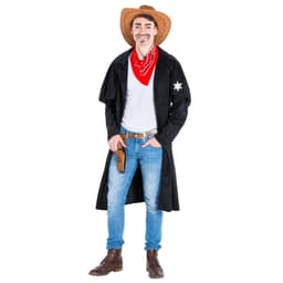 tectake Cowboy Willy kostume S, sort