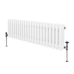 Tradisjonell horisontal 3-kolonne radiator - 300 x 1012 mm - Hvit