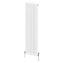 Traditionel 3-søjlet radiator - 1800 x 382 mm - Hvid
