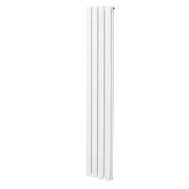 Oval søjleradiator – 1600 mm x 240 mm – Hvid