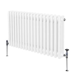 Traditionel 3-søjlet radiator - 600 x 832 mm - Hvid