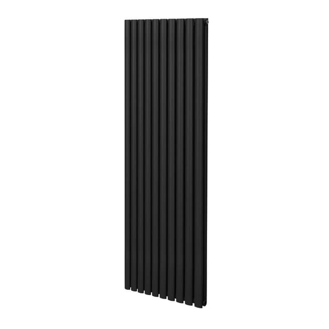 Oval søjleradiator – 1800 mm x 600 mm – Sort