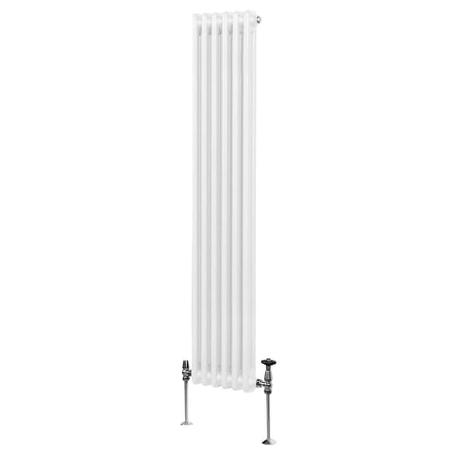 Traditionel 2-søjlet radiator - 1800 x 292 mm - Hvid
