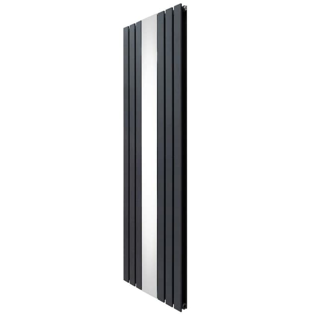 Flad spejlradiator - 1800 mm x 565 mm - Antracitgrå