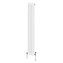 Traditionel 3-søjlet radiator - 1800 x 202 mm - Hvid