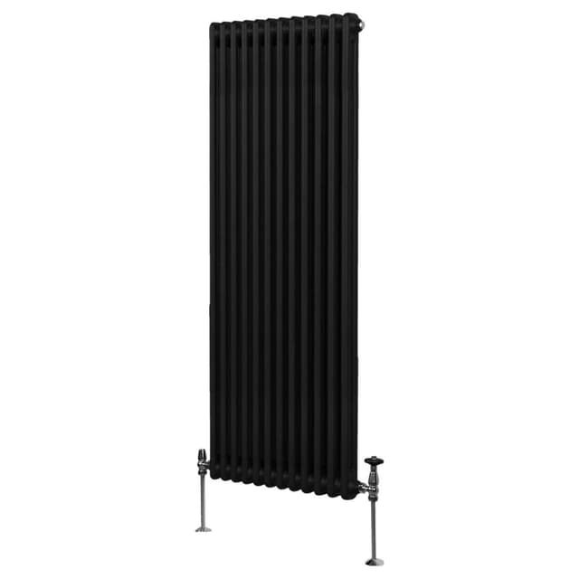 Traditionel 2-søjlet radiator - 1800 x 562 mm - Sort