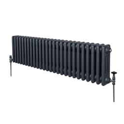 Tradisjonell horisontal 3-kolonne radiator - 300 x 1192 mm - Antrasittgrå