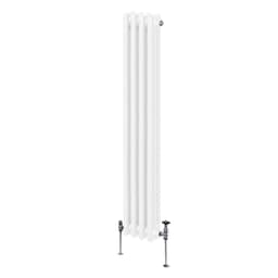 Tradisjonell vertikal radiator med 3 søyler – 1500 x 202 mm – Hvit