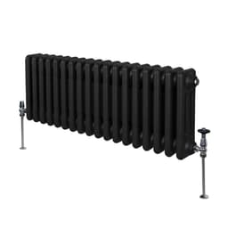 Traditionel 3-søjlet radiator - 300 x 832 mm - Sort