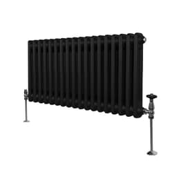 Traditionel 2-søjlet radiator - 300 x 832 mm - Sort