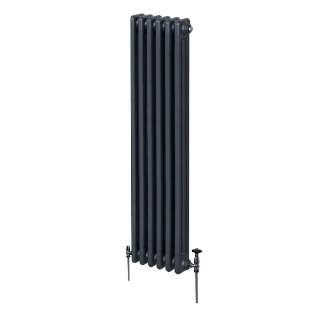 Traditionel 3-søjlet radiator - 1800 x 292 mm - Antracitgrå