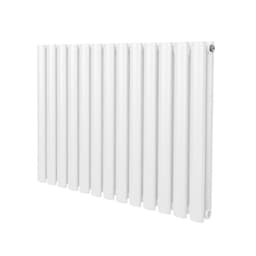Oval søyle radiator - 600mm x 780mm - Hvit