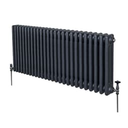 Traditionel 3-søjlet radiator - 600 x 1192 mm - Antracitgrå