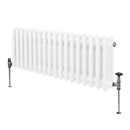 Traditionel 3-søjlet radiator - 300 x 832 mm - Hvid