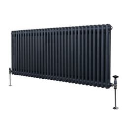 Traditionel 2-søjlet radiator - 600 x 1462 mm - Antracitgrå