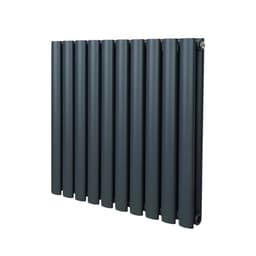 Oval søyle radiator - 600mm x 600mm - Antrasittgrå