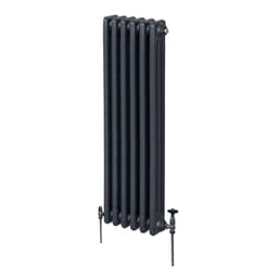Tradisjonell vertikal radiator med 3 søyler – 1500 x 292 mm – Antrasittgrå