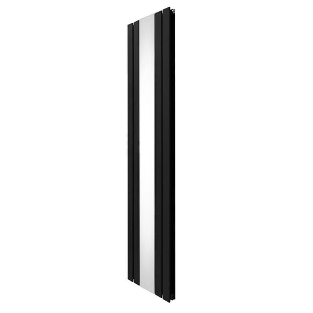 Flad spejlradiator - 1800 mm x 425 mm - Sort