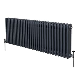 Traditionel 3-søjlet radiator - 600 x 1462 mm - Antracitgrå