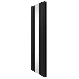 Flad spejlradiator - 1800 mm x 565 mm - Sort