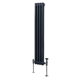 Tradisjonell vertikal 2-søylet radiator - 1500x 202mm - Antrasittgrå